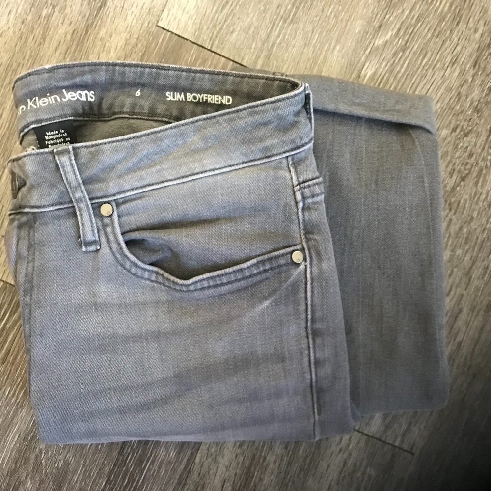Calvin Klein Soft Black Slim Boyfriend Jeans Size 6